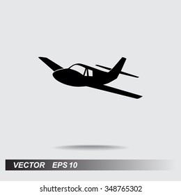Airplane sign icon, vector illustration. Flat design style