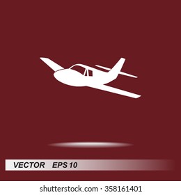 Airplane sign icon, vector illustration. Flat design style