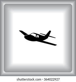 Airplane sign icon, vector illustration. Flat design style