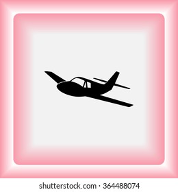 Airplane sign icon, vector illustration. Flat design style