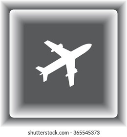 Airplane sign icon, vector illustration. Flat design style 