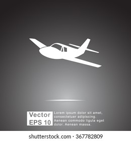 Airplane sign icon, vector illustration. Flat design style