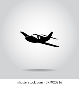 Airplane sign icon, vector illustration. Flat design style