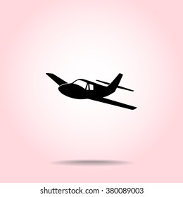 Airplane sign icon, vector illustration. Flat design style