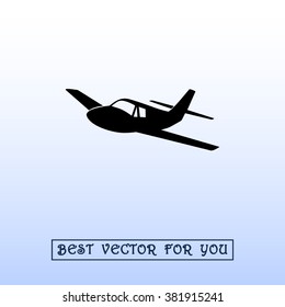 Airplane sign icon, vector illustration. Flat design style