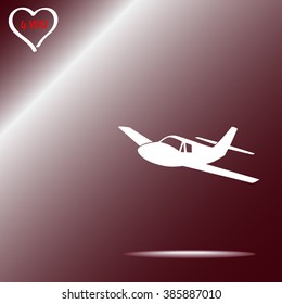 Airplane sign icon, vector illustration. Flat design style