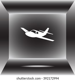 Airplane sign icon, vector illustration. Flat design style