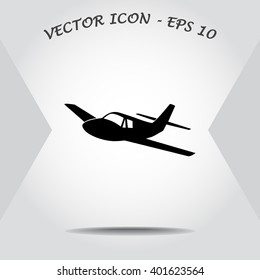 Airplane sign icon, vector illustration. Flat design style