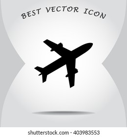 Airplane sign icon, vector illustration. Flat design style 