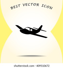 Airplane sign icon, vector illustration. Flat design style