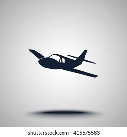Airplane sign icon, vector illustration. Flat design style