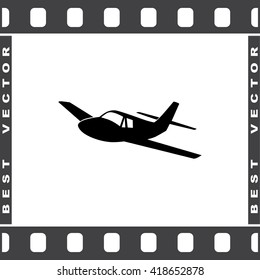 Airplane sign icon, vector illustration. Flat design style
