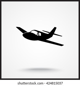 Airplane sign icon, vector illustration. Flat design style