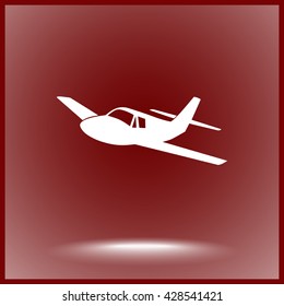 Airplane sign icon, vector illustration. Flat design style