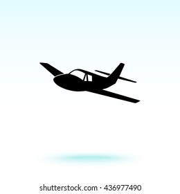 Airplane sign icon, vector illustration. Flat design style