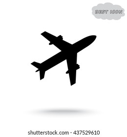 Airplane sign icon, vector illustration. Flat design style 