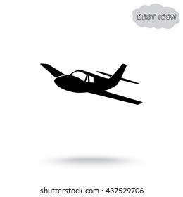 Airplane sign icon, vector illustration. Flat design style