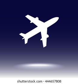 Airplane sign icon, vector illustration. Flat design style 