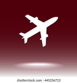 Airplane sign icon, vector illustration. Flat design style 
