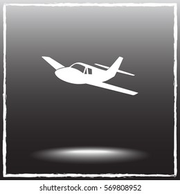 Airplane sign icon, vector illustration. Flat design style