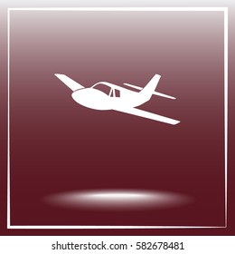 Airplane sign icon, vector illustration. Flat design style