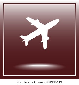 Airplane sign icon, vector illustration. Flat design style 