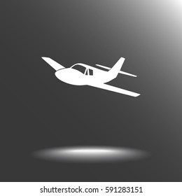 Airplane sign icon, vector illustration. Flat design style