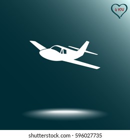 Airplane sign icon, vector illustration. Flat design style