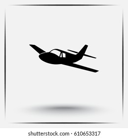 Airplane sign icon, vector illustration. Flat design style