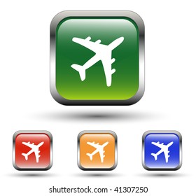 Airplane Sign Square Icons