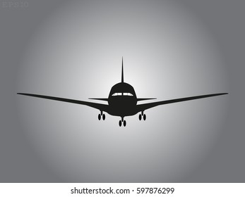 airplane, sign, symbol, vector illustration eps10