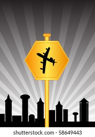 airplane sign for traffic