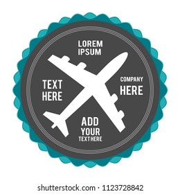 Airplane sign. Travel icon. Plane symbol isolated on white background. Vector illustration