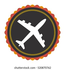 Airplane sign. Travel icon. Plane symbol isolated on white background. Vector illustration