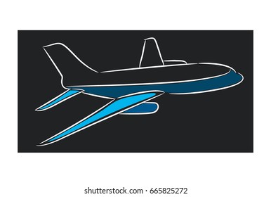 Airplane sign. Travel icon. Plane symbol isolated on white background. Vector illustration