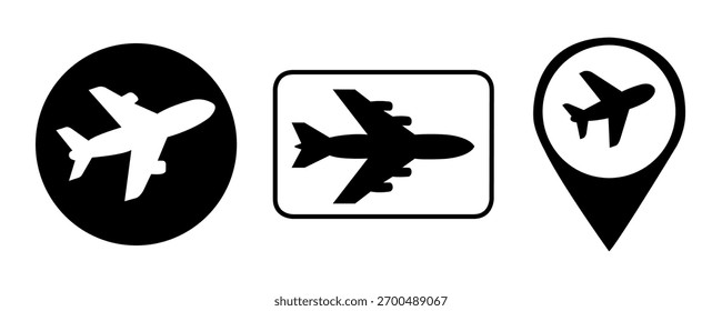 Vektordesign-Set für Flugzeugzeichen.