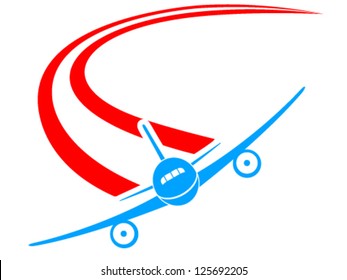 airplane sign - vector illustration