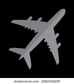 Airplane sign vector illustration, Plane icon vector for web and mobile app, Flight transport symbol. Travel sign. Aeroplane clipart, Plane icon set isolated. Plane icon black, Fly symbol isolated.