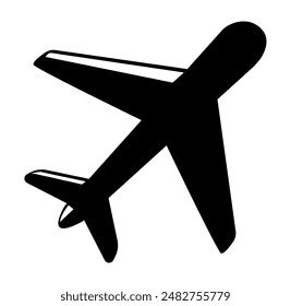 Airplane sign vector illustration, Plane icon vector for web and mobile app, Flight transport symbol. Travel sign. Aeroplane clipart, Plane icon set isolated. Plane icon black, Fly symbol isolated.