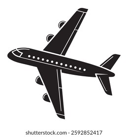 Airplane sign vector illustration, Plane icon vector for web and mobile app, Flight transport symbol. Travel sign. Aeroplane clipart, Plane icon set isolated. Plane icon black, Fly symbol isolated.