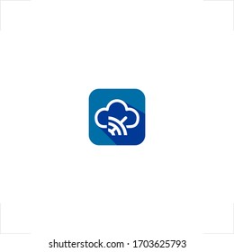airplane signal logo cloud sky design