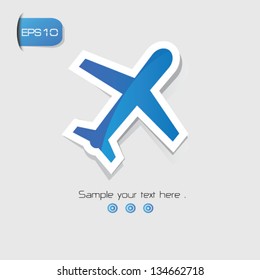 Airplane sign,vector
