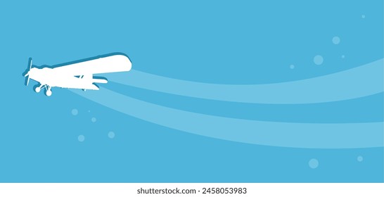 airplane silhouette against the sky - banner, background	