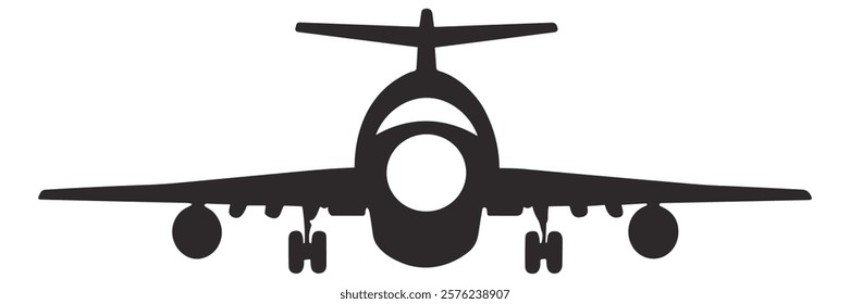 airplane silhouette. aircraft icon. jet plane vector