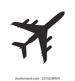 airplane silhouette. aircraft icon. jet plane vector