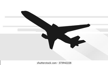 Airplane Silhouette / EPS10 Vector