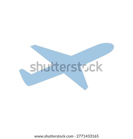 Airplane silhouette. Flat design. Vector icon. Travel destinations, air transportation concept. Departures icon. Aviation sign.
