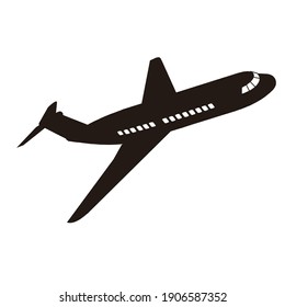 airplane silhouette flying vector design