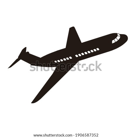 airplane silhouette flying vector design