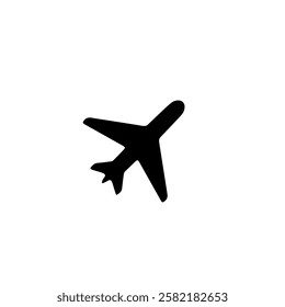 Airplane Silhouette Icon for Travel Vector